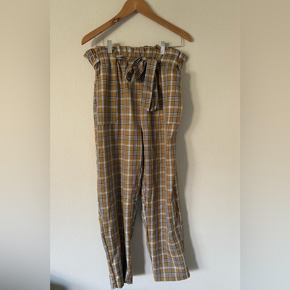 Plaid loose pants